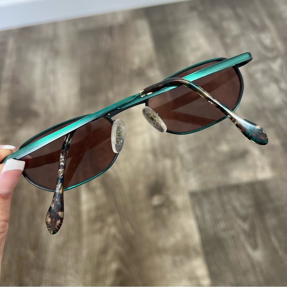 Alain Mikli Green Small Oval 90's Vintage Minimal Sunglasses - Picture 11 of 16